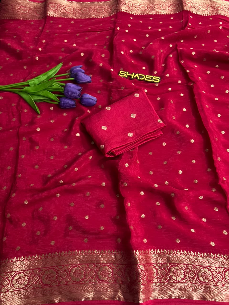 Royal Zari -  Pure Viscose Chinnon