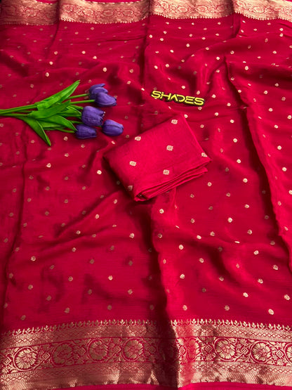 Royal Zari -  Pure Viscose Chinnon