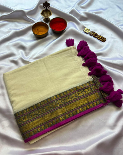 Adhithya - Pure 120 Count Mul Cotton Saree