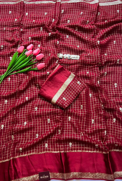 Smrithi - Pure Viscose Georgette Saree