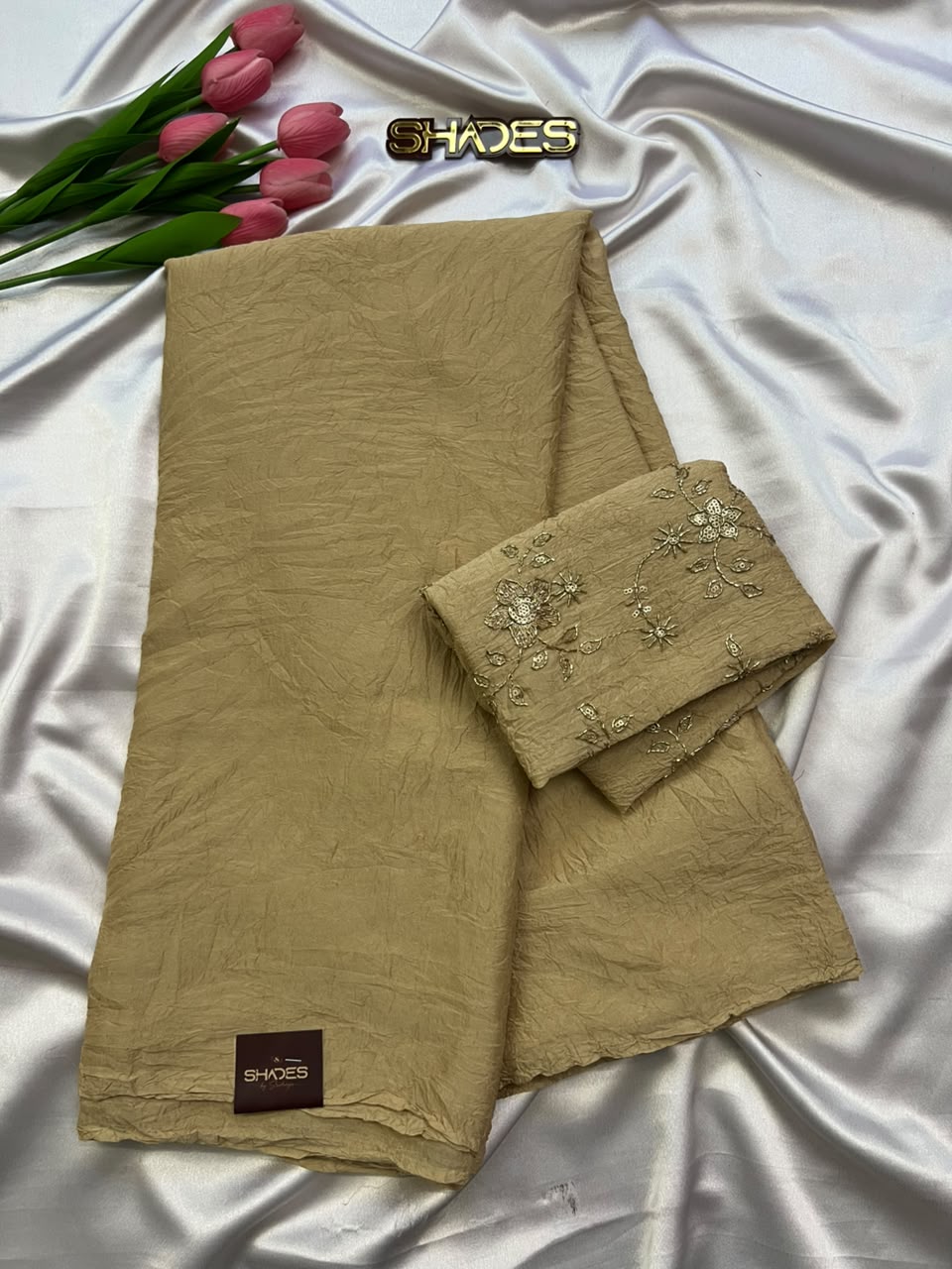 Anvi - Crushed Soft Organza Saree