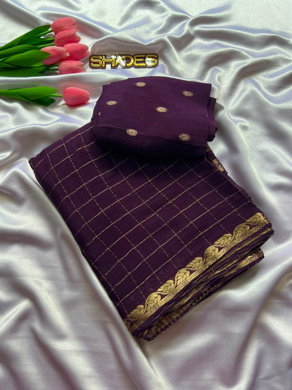 Varsha - Pure Viscose Chinnon Saree