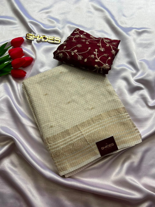 Meera - Viscose Dola Silk Saree