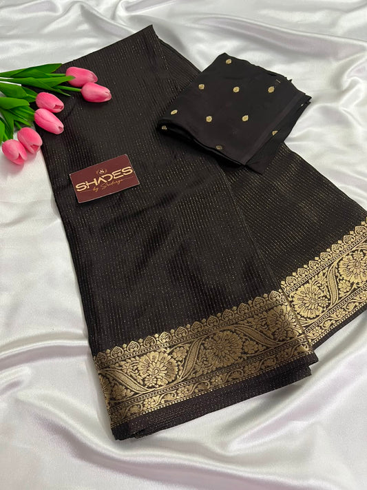 Ruby - Pure Viscose Chinnon Lurex Saree