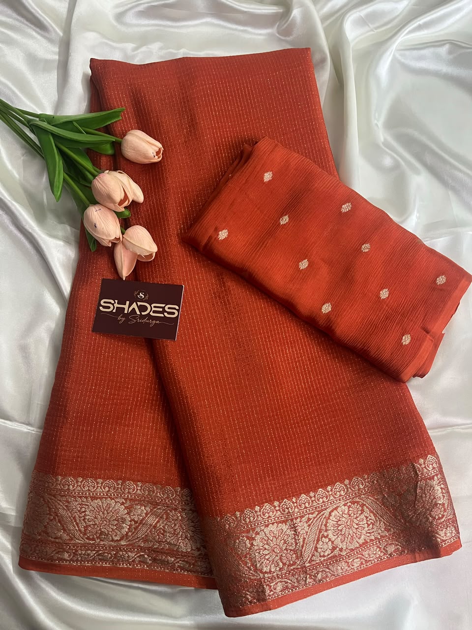Ruby - Pure Viscose Chinnon Lurex Saree