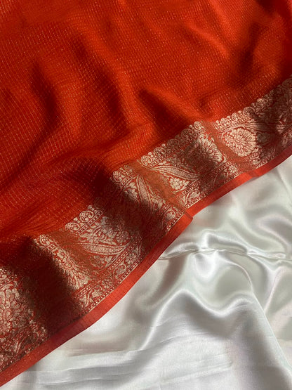 Ruby - Pure Viscose Chinnon Lurex Saree
