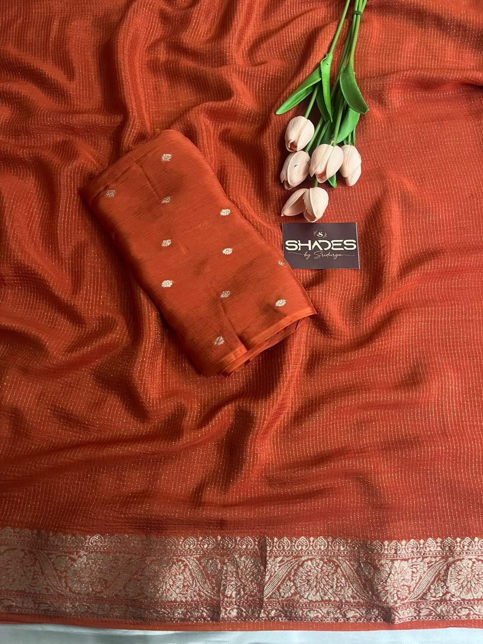 Ruby - Pure Viscose Chinnon Lurex Saree
