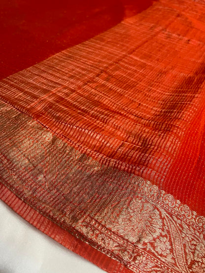 Ruby - Pure Viscose Chinnon Lurex Saree