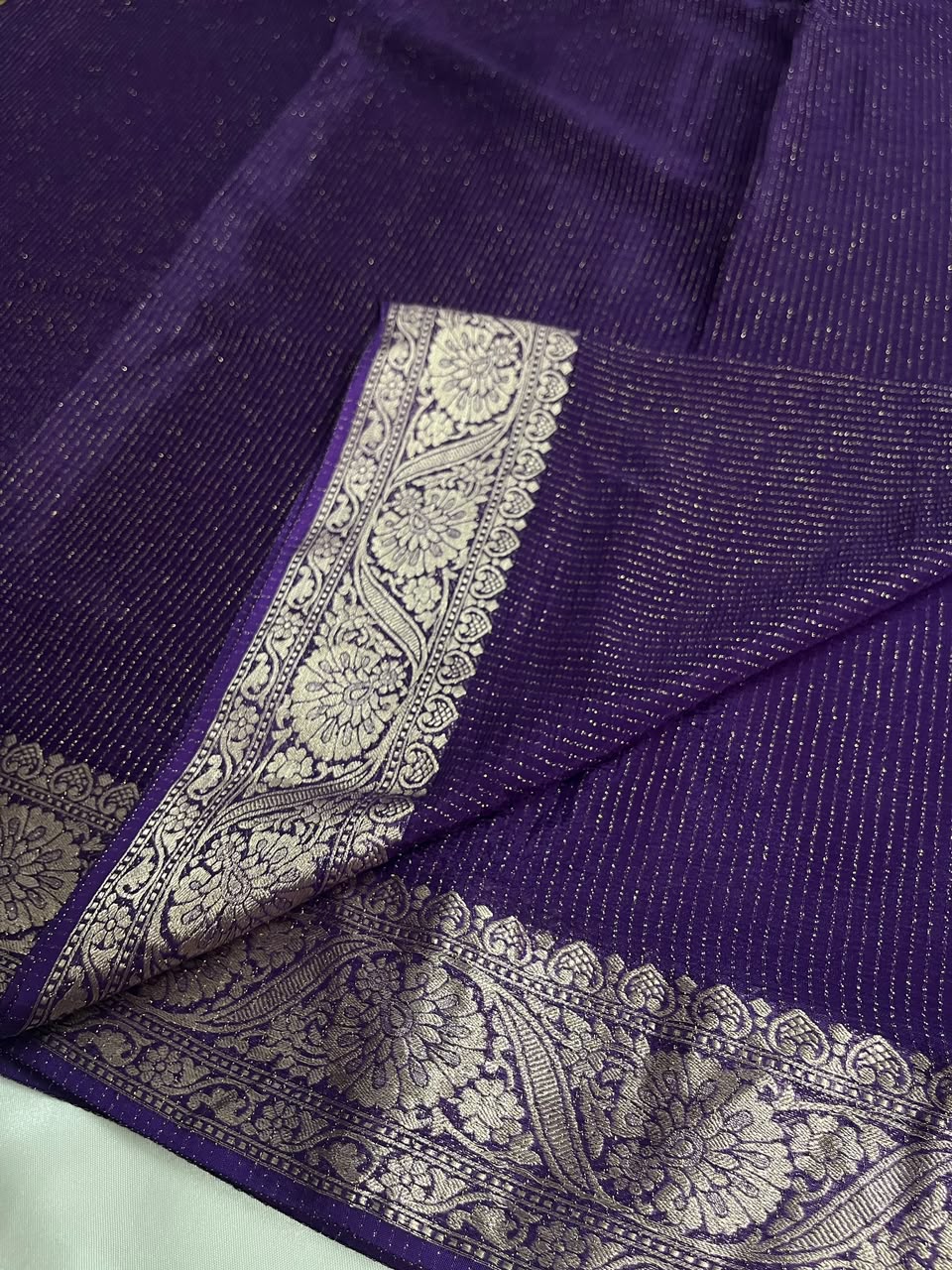 Ruby - Pure Viscose Chinnon Lurex Saree