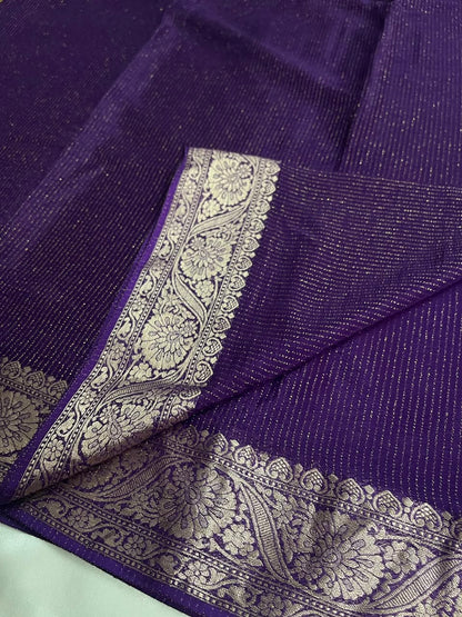 Ruby - Pure Viscose Chinnon Lurex Saree
