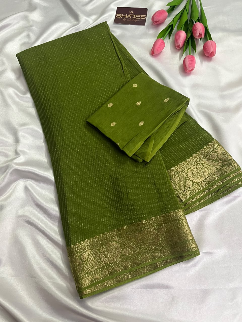 Ruby - Pure Viscose Chinnon Lurex Saree