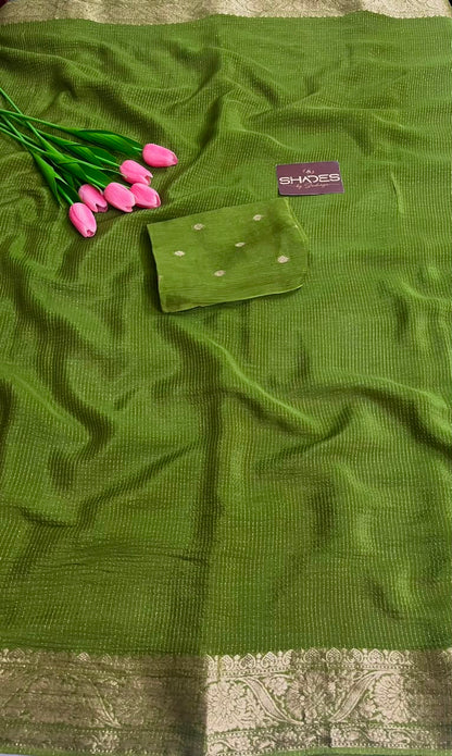 Ruby - Pure Viscose Chinnon Lurex Saree