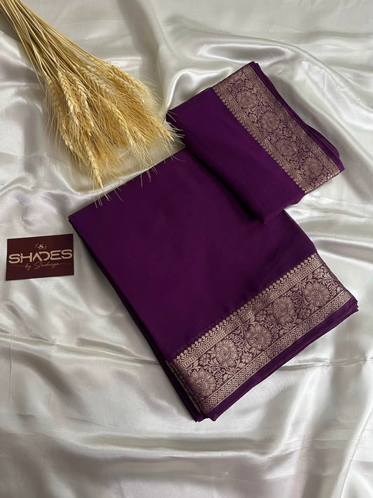 Kiara - Chiffon Saree with Banarasi Borders