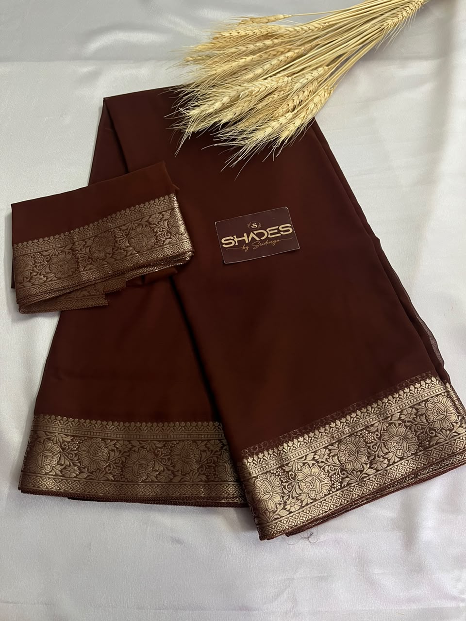 Kiara - Chiffon Saree with Banarasi Borders