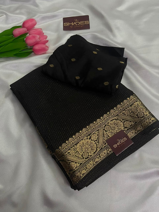 Ruby - Pure Viscose Chinnon Lurex Saree