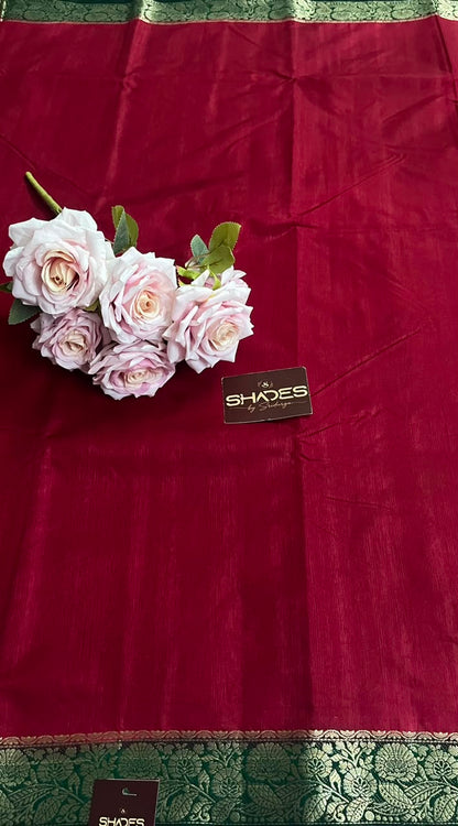 Dhrithi (contrast) - Jute Soft Silk Sarees