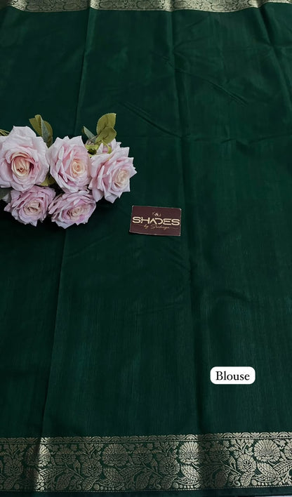Dhrithi (contrast) - Jute Soft Silk Sarees