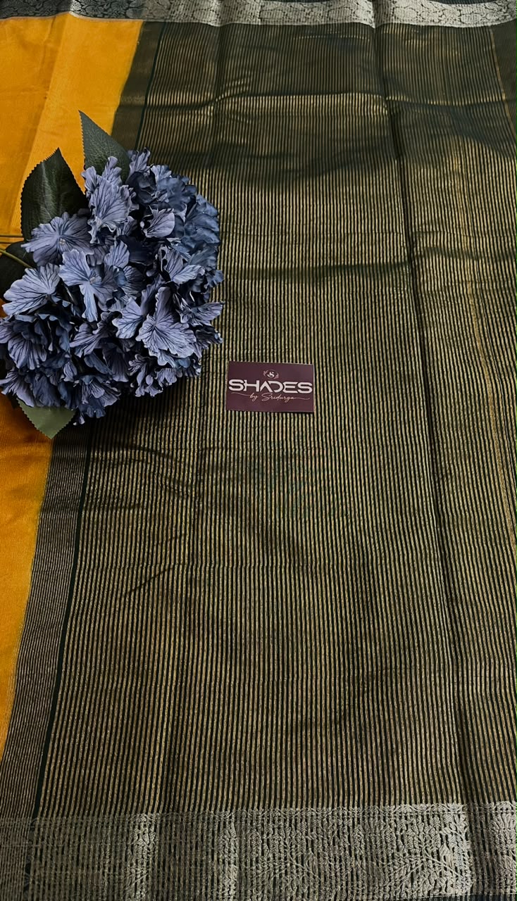 Dhrithi (contrast) - Jute Soft Silk Sarees