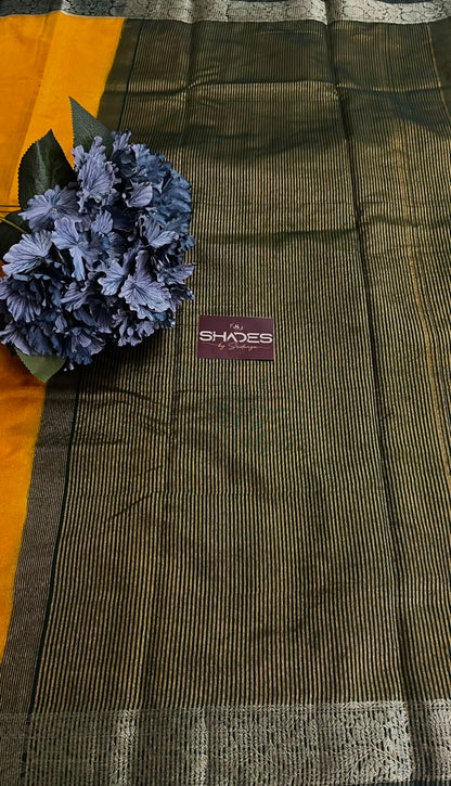 Dhrithi (contrast) - Jute Soft Silk Sarees