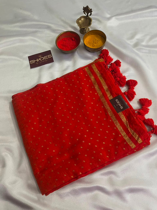 Tanvika - Pure 120 Count Mul Cotton Saree