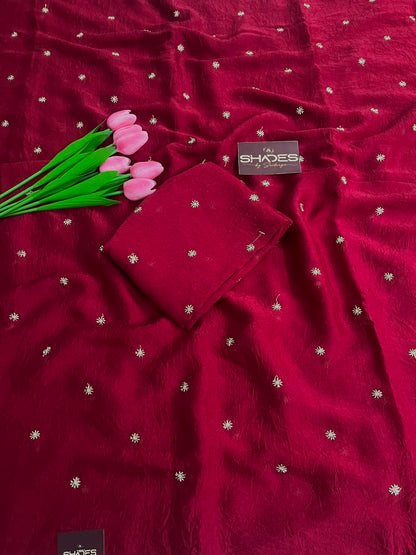 Isha - Pure Viscose Georgette (Crushed)