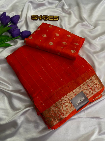 Vedika - Pure Viscose Georgette Sarees