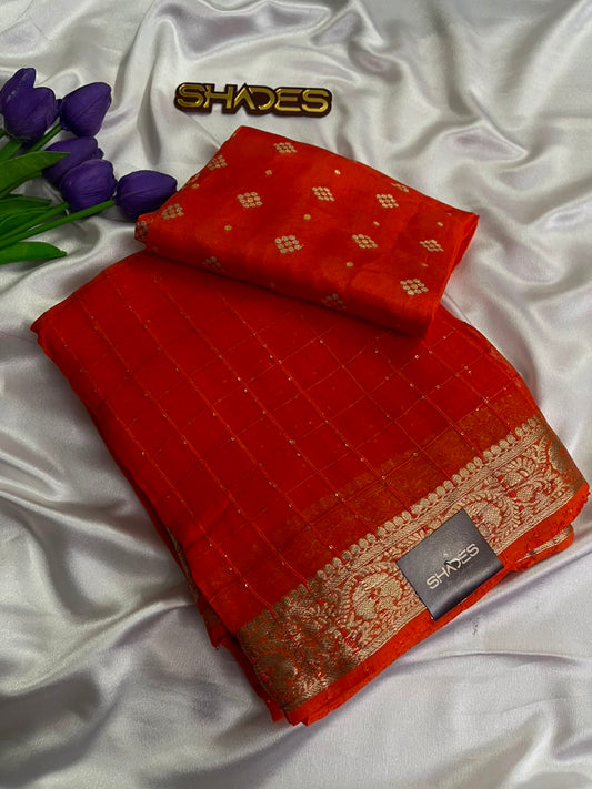 VEDIKA- Pure Viscose Georgette Sarees