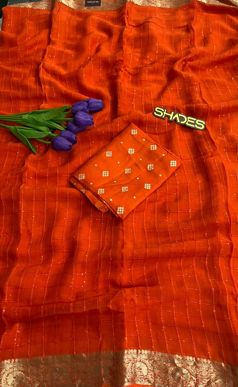 Vedika - Pure Viscose Georgette Sarees
