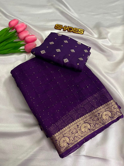Vedika - Pure Viscose Georgette Sarees