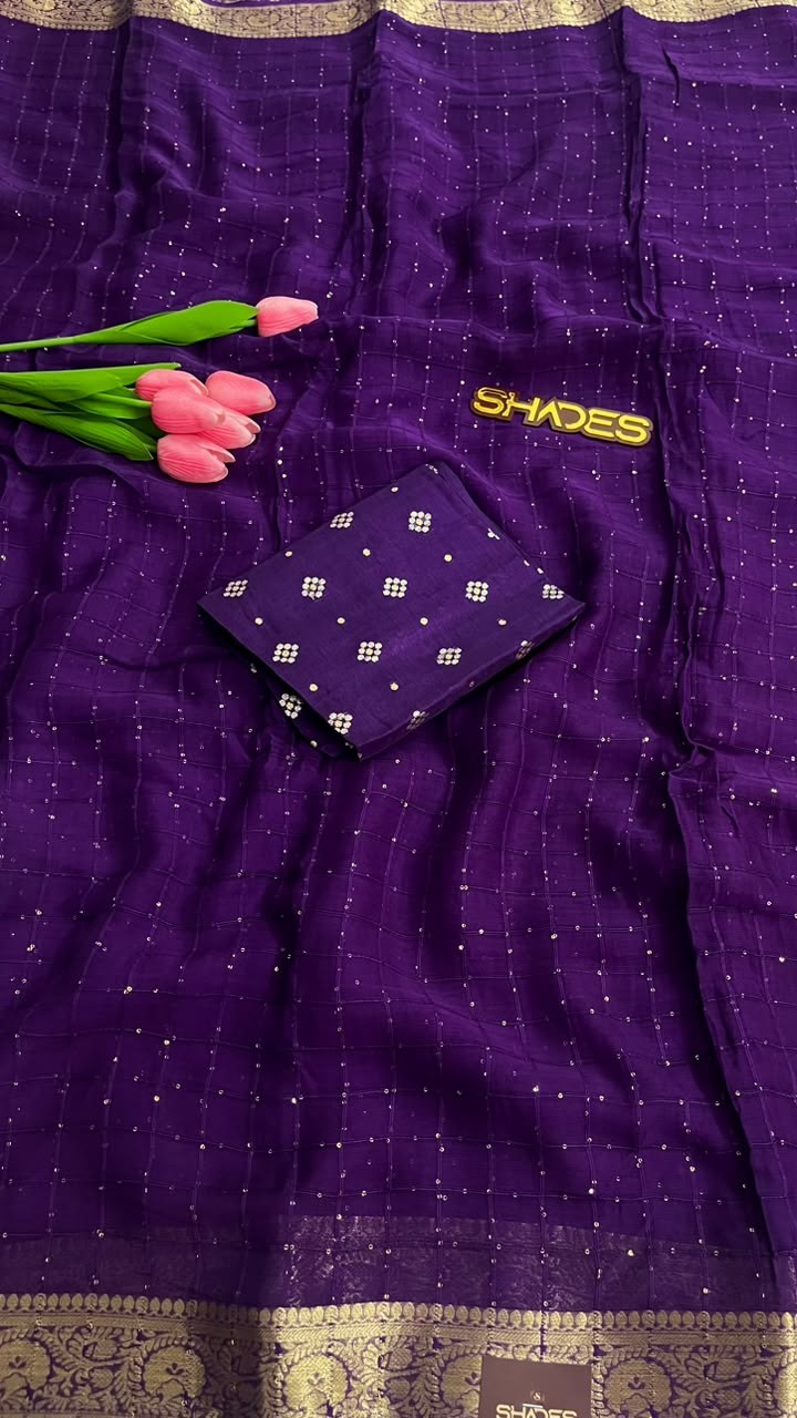 Vedika - Pure Viscose Georgette Sarees