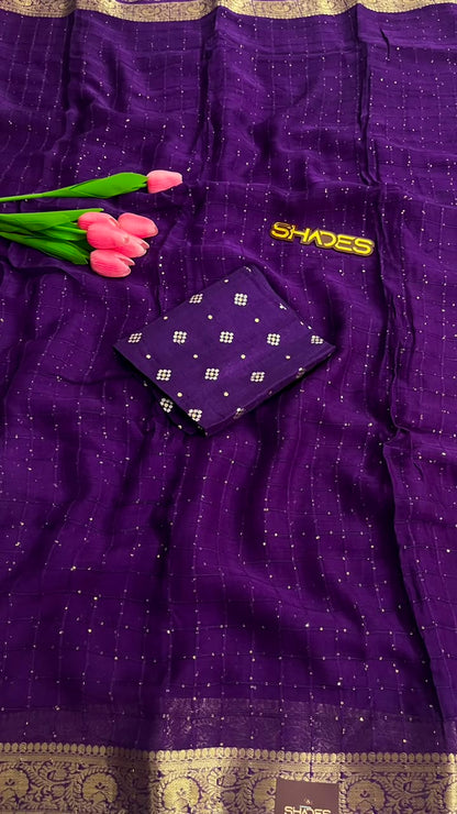 Vedika - Pure Viscose Georgette Sarees
