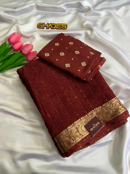 Vedika - Pure Viscose Georgette Saree (Dispatch After 10 Days)