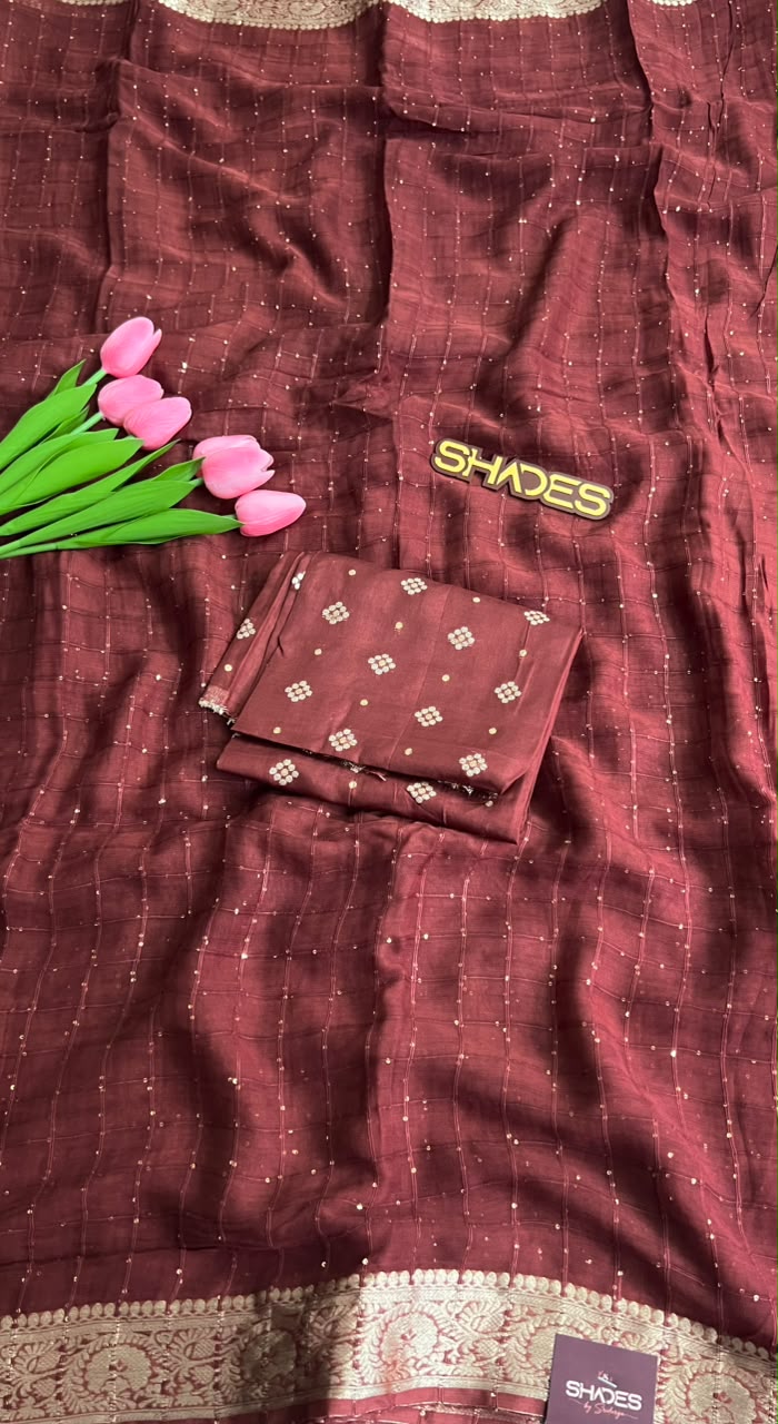 Vedika - Pure Viscose Georgette Saree (Dispatch After 10 Days)