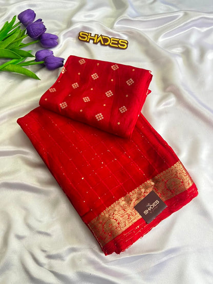 VEDIKA- Pure Viscose Georgette Sarees