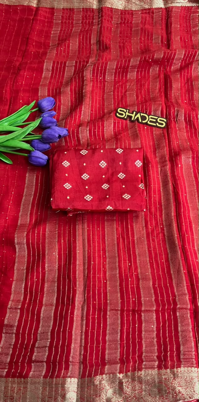 VEDIKA- Pure Viscose Georgette Sarees