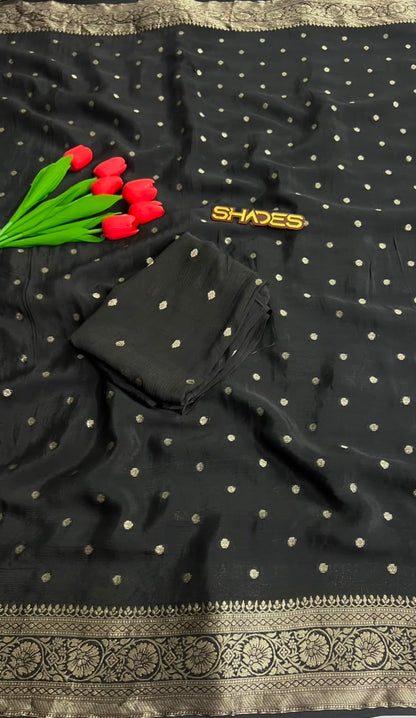 Royal Zari -  Pure Viscose Chinnon