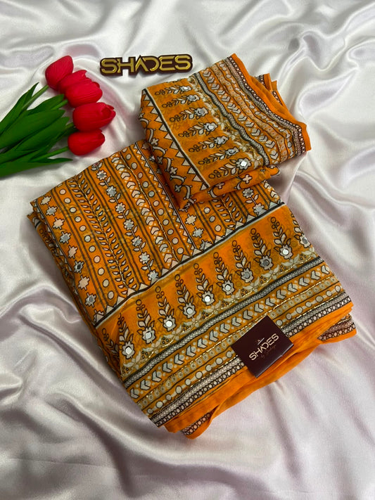Naira - Viscose Georgette Saree