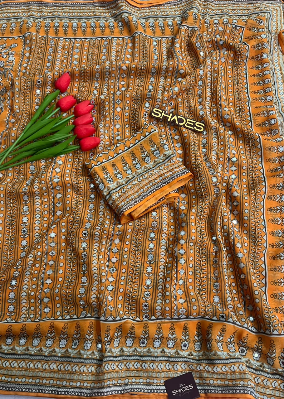 Naira - Viscose Georgette Saree