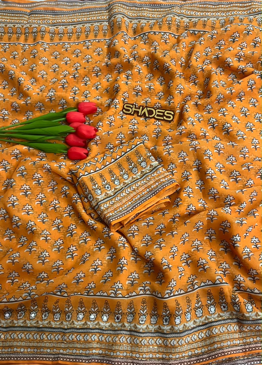 Naira - Viscose Georgette Saree