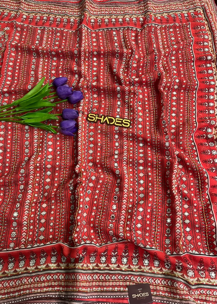 Naira - Viscose Georgette Saree