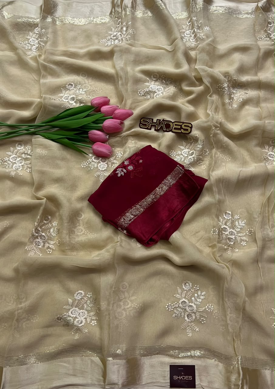 Divya - Pure Viscose Georgette Saree