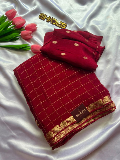 Varsha - Pure Viscose Chinnon Saree