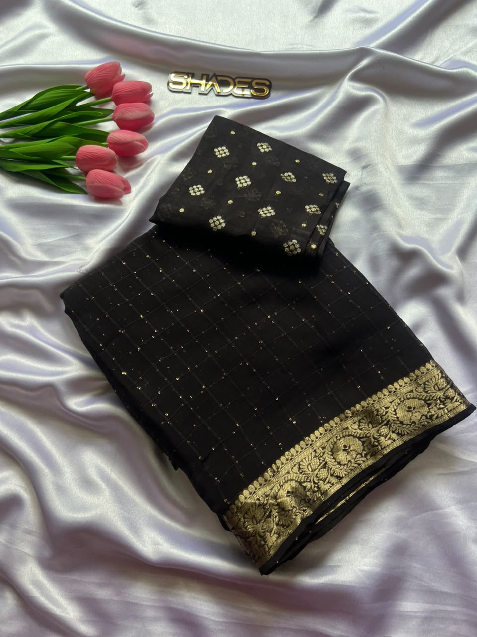 VEDIKA- Pure Viscose Georgette Sarees