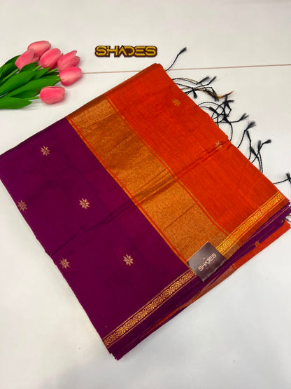 Maheshwari (Contrast) - Maheshwari Silk Saree