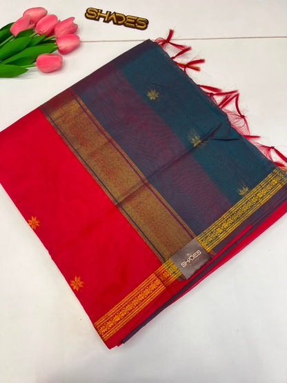 Maheshwari (Contrast) - Maheshwari Silk Saree