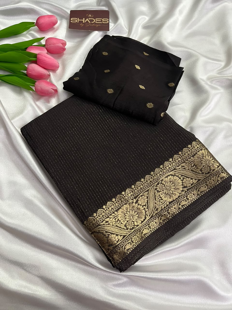 RUBY - Pure Viscose Chinnon Lurex Saree