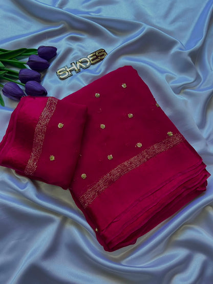 BELLA - Viscose Georgette Saree