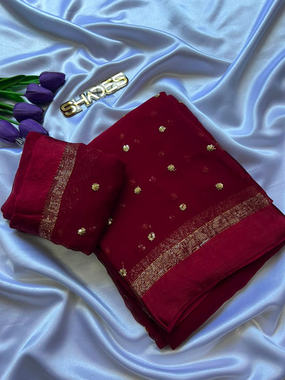 BELLA - Viscose Georgette Saree