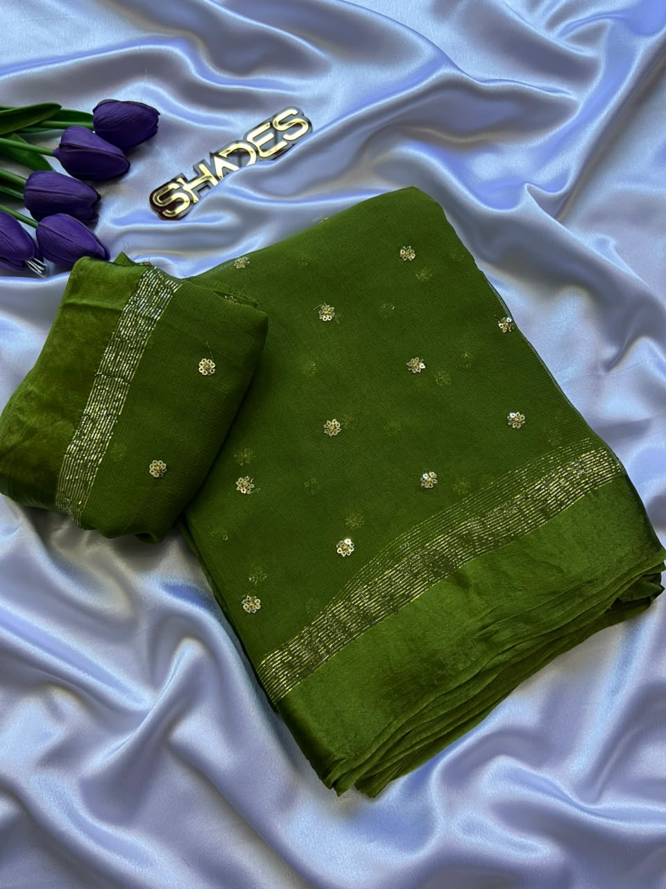 BELLA - Viscose Georgette Saree