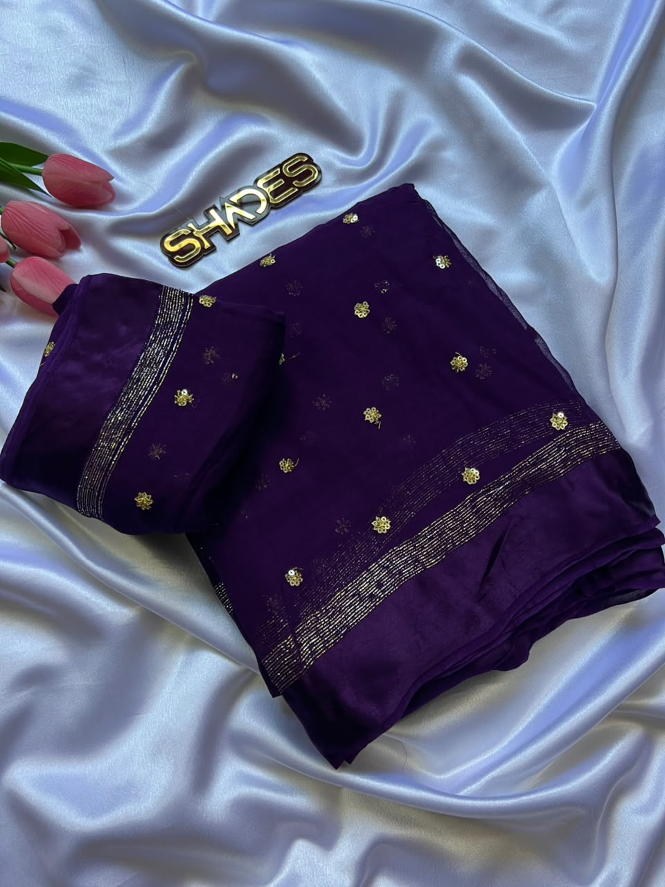 BELLA - Viscose Georgette Saree